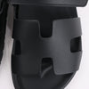 Secondhand HERMES Cypre Leather Sandals in Black, Size 38.5 EU