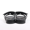 Secondhand HERMES Cypre Leather Sandals in Black, Size 38.5 EU