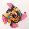 Hermès Carré 90 Double Face "Tapis de Selle" Silk handkerchief in Orange Secondhand