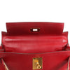HERMÈS Kelly 28 Le Tournay Box Leather 2Way Handbag in Rouge ○U:1991 Secondhand
