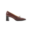 HERMES Kelly Leather Pumps in Brown, Size 38 EU Secondhand