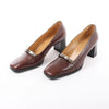 HERMES Kelly Leather Pumps in Brown, Size 38 EU Secondhand