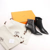 Hermes Leather Ankle Boots in Black, Size 38.5 EU Secondhand