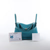 Hermes Lindy 30 Veau Swift 2Way Handbag in Turquoise □K: 2007 Secondhand