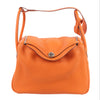 Hermes Lindy 34 Taurillon Clemence Orange Silver Metal Fittings Handbag □P:2012 Secondhand
