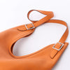 HERMES Massai PM Taurillon Clemence Leather Shoulder Bag in Orange □J: 2006 Secondhand