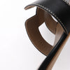 HERMES OASIS Leather Sandals in Black, Size 37.5 EU Secondhand