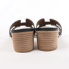 HERMES OASIS Leather Sandals in Black, Size 37.5 EU Secondhand