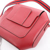 HERMES Octagon Veau Epsom Crossbody Bag in Rouge Grenat X: 2016 Secondhand
