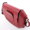 HERMES Octagon Veau Epsom Crossbody Bag in Rouge Grenat X: 2016 Secondhand