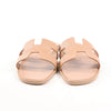 HERMES Oran Leather Sandals in Beige, Size 36.5 EU Secondhand