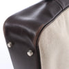 HERMES Plume Dog 38 Toile H & Leather in Beige×Brown □F: 2002 Secondhand