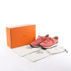 Secondhand Hermès Quick Leather x Suede Sneakers in Pink, Size EU 37