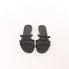 HERMES Rivage Rubber Sandals in Black, Size 36 EU Secondhand