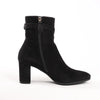 Hermes Saint Germain Kelly Metal Fittings Suede Ankle Boots in Black, Size 37 EU Secondhand
