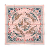 Hermès Double Face 90 "Cheetah Bandana" 100% Silk Scarf in Pink x Orange Secondhand
