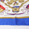 Hermès Carré 90 "LES TAMBOURS" 100% Silk Scarf in Blue Secondhand