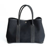 Hermès Garden Party handbag in black canvas and leather