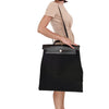 Hermès Herbag MM Toile Officier shoulder bag in black