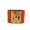 Hermès Collier de Chien bracelet in orange Epson leather