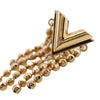 Louis Vuitton Gold Plated Essentials V Skin Push Back Earrings Secondhand
