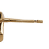 Louis Vuitton Gold Plated Essentials V Skin Push Back Earrings Secondhand