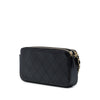 Chanel CC Quilted Calfskin Double Zip Clutch With Chain Secondhand