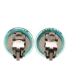 Chanel Brass and Resin Logo Aurora Round Pyramid Clip on Earrings Secondhand