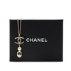 Chanel Gold Plated CC Faux Pearl Pendant Necklace Secondhand
