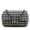 Chanel Mini Rectangular Tweed  and Ribbon Logo Single Flap Secondhand