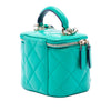Chanel Mini CC Quilted Lambskin Top Handle Vanity Case With Chain Secondhand