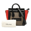 Celine Nano Tricolor Nubuck and Drummed Calfskin Luggage Tote Secondhand