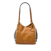 Burberry Small Derby Calfskin and House Check Canvas Canterbury Tote Secondhand