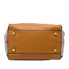 Burberry Small Derby Calfskin and House Check Canvas Canterbury Tote Secondhand