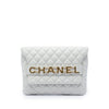 Chanel Quilted Calfskin Logo Enchained Clutch Secondhand