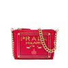 Prada Saffiano Trimmed Tessuto Logo Chain Crossbody Secondhand