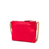 Prada Saffiano Trimmed Tessuto Logo Chain Crossbody Secondhand