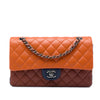 Chanel Medium Classic Tricolor Lambskin Double Flap Secondhand