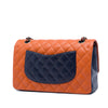 Chanel Medium Classic Tricolor Lambskin Double Flap Secondhand