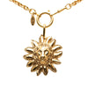 Chanel CC Gold Plated Leo Lion Sun Medallion Pendant Necklace Secondhand