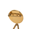 Chanel CC Gold Plated Quilted Flap Bag Medallion Brooch Secondhand