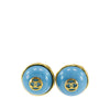 Secondhand Chanel CC Gold Plated and Resin Round Clip On Earrings