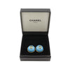 Secondhand Chanel CC Gold Plated and Resin Round Clip On Earrings
