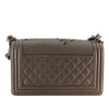 Secondhand Chanel Old Medium Metallic Goatskin Crystal Boy Flap