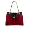 Gucci Large GG Velvet Web Rajah Tote Secondhand