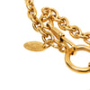 Chanel CC Gold Plated Quilted Pendant Necklace Secondhand