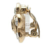Secondhand Chanel CC Gold Plated Rhinestone Flower Clip On Earrings