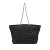 Fendi Medium Quilted Zucca Canvas Chain Roll Tote Secondhand