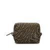 Fendi Sarah Coleman Small Zucca Canvas Vertigo Cosmetic Pouch Secondhand