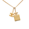 Chanel CC Gold Plated No 5 Perfume Bottle Pendant Necklace Secondhand